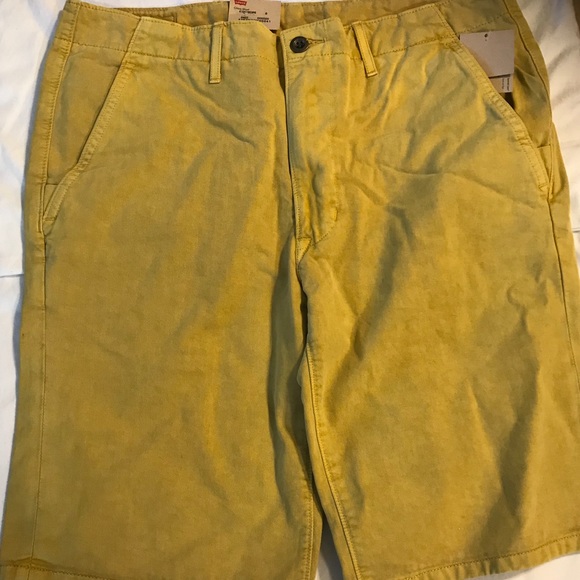 mustard chino shorts
